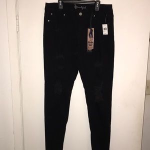 Soundgirl Black Distressed Skinny Jeans
